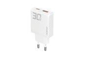 Mobile - Adapters & Chargers - Dudao GaN  A30EU 30W USB-A / USB-C Wall Charger - White - 6976625332793