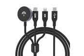 USB-kabel - Dudao Apple Watch  A12Max+ PD 100W 3in1 Charger Cable: USB-C Lightning 1.2m - Black - 6976625333523