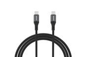 USB-kabel - Dudao L3CC USB-C - USB-C 60W 1.2m Braided Cable - Black - 6976625333059