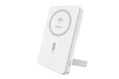 PowerBank - Dudao Powerbank K14S+ 10000mAh 20W USB-A / USB-C / MagSafe with stand - white PowerBank - Vit - 10000 mAh - 6976625333097