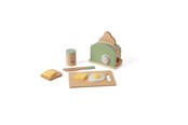 Lekkök och tillbehör - Dantoy Toaster set wood in gift box 9 pcs - 5701