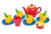 Lekkök och tillbehör - Dantoy Tea set in net L:19 cm 17 pcs - 4382