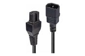 Strömkabel (extern) - Lindy Hot Condition Type - power extension cable - IEC 60320 C14 to IEC 60320 C15 - 2 m - 30314