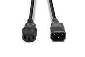 Strömkabel (intern) - Lindy C14 to C13 Mains Extension Cable Black - 1m - 30321