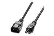 Strömkabel (extern) - Lindy - power extension cable - IEC 60320 C5 to IEC 60320 C14 - 1 m - 30340