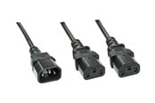 Strömkabel (extern) - Lindy - power splitter - IEC 60320 C14 to power IEC 60320 C13 - 1 m - 30363