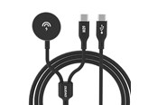 USB-kabel - Dudao A12MaxC PD60W 2-in-1 Charger for Apple Watch / USB-C - Black - 6976625333516