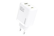 Mobile - Adapters & Chargers - Dudao A29 65W GaN Wall Charger 2 x USB-C + 1 x USB-A - White - 6976625334919