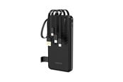PowerBank - Dudao K11 10000mAh Powerbank with Built-in Cables - Black PowerBank - Svart - 10000 mAh - 6977196681853