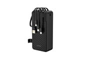 PowerBank - Dudao K11 Max Powerbank with Built-in Cables PowerBank - Svart - 30000 mAh - 6977196681914