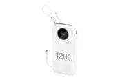 PowerBank - Dudao K13Pro 20000mAh Powerbank with Built-in Cable - White PowerBank - Vit - 20000 mAh - 6977196682348