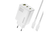 Mobile - Adapters & Chargers - Dudao A29C 65W GaN Wall Charger + USB-C Cable - White - 6976625334926