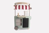 Lekkök och tillbehör - Dantoy Street Food Cart wood with ccessories - 5700