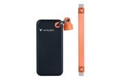 SSD - Verbatim Pocket SSD - 1TB - USB 3.2 Gen 2 - Svart / Orange - 32193