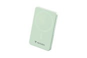 PowerBank - Verbatim Charge 'n' Go Essentials wireless power bank - magnetic - 24 pin USB-C - 20 Watt PowerBank - Grön - 5000 mAh - 32226