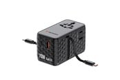 Mobile - Adapters & Chargers - Verbatim 70W 2C Retractable Universal Travel Adapt - 30186