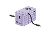 Mobile - Adapters & Chargers - Verbatim Charge ’n’  Travel  70W 2C retractable Universal Travel Adapter - Purple - 30188