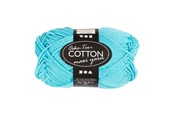 Garn & tillbehör - Creativ Company - Cotton yarn Size 8/8 L: 80-85 M Turquoise - 50gr. - 461120