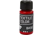 Skriv- och ritverktyg - Creativ Company - Textile Color Semi-opaque Textile Paint - Red 50ml - 34202