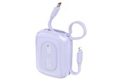 PowerBank - Dudao K32 22.5W 10000 mAh Powerbank with Built-in USB-C/ Lightning Cable - Purple - 10000 mAh - 6977196682041