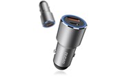 Mobile - Adapters & Chargers - Dudao USB / USB Car Charger Type C Power Delivery Quick Charge 22.5 W Gray (R4PQ) - 6970379616857