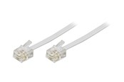 Nätverkskabel - Deltaco DEL-163F - phone cable - 10 m - white - Vit - 10 meter - DEL-163F