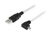 USB-kabel - Deltaco - USB cable - USB to Micro-USB Type B - 2 m - USB-302C