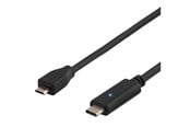 USB-kabel - Deltaco USBC-1023 - USB-C cable - 24 pin USB-C to Micro-USB Type B - 50 cm - USBC-1023