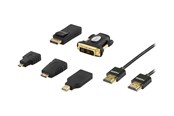 Displaykabel - Deltaco HDMI-251 - HDMI cable with Ethernet kit - DisplayPort / HDMI / DVI - 2 m - HDMI-251