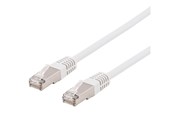 Nätverkskabel - Deltaco STP-625VAU - patch cable - 25 m - white - Vit - 25m - STP-625VAU