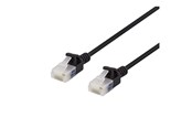 Nätverkskabel - Deltaco patch cable - 50 cm - black - Svart - 0.5m - UUTP-1017