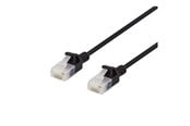 Nätverkskabel - Deltaco patch cable - 1 m - black - Svart - 1meter - UUTP-1027