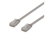 Nätverkskabel - Deltaco patch cable - 50 cm - grey - Grå - 0.5m - TP-60-FL