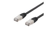 Nätverkskabel - Deltaco patch cable - 1 m - black - Svart - 1m - SFTP-61UV