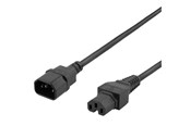 Strömkabel (extern) - Deltaco - power extension cable - IEC 60320 C15 to IEC 60320 C14 - 50 cm - DEL-116-50