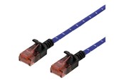 Nätverkskabel - Deltaco patch cable - 1 m - white blue - Blå - 1meter - UUTP-1301