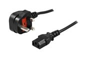 Strömkabel (intern) - Deltaco DEL-109UK-10 - power cable - BS 1363 to power IEC 60320 C13 - 2 m - DEL-109UK-10