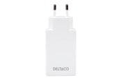 Mobile - Adapters & Chargers - Deltaco power adapter - slim - 2 x USB-C - 67 Watt - USBC-AC201