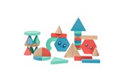 Babyleksaker - BS Toys Wooden Building Blocks - 38pcs. - GA521