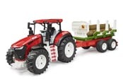 Leksaksbil - Bruder ROADMAX Tractor with Forestry trailer and 3 trunks - BR3453