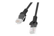 Nätverkskabel - Lanberg patch cable - 25 cm - black RAL 9004 - Svart - 0.25m - PCU5-10CC-0025-BK
