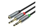 Ljudkabel - Unitek Y-C957ABK - audio adaptor - 20 cm - Y-C957ABK