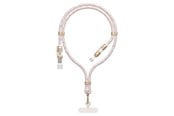 USB-kabel - Dudao L20MAX 4in1 Cable / Lanyard USB-A / USB-C / Lightning PD QC 65W 1.5m - Pink - 6976625334421