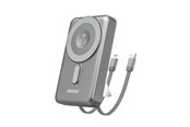PowerBank - Dudao K29 10000mAh PD 20W MagSafe Power Bank with Metal Case Stand and Built-in USB-C/ Lightning Cables - Gray PowerBank - Grey - 10000 mAh - 6977196680245