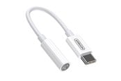 Ljudkabel - Joyroom SH-C1 headphone mini jack 3.5 mm (female) / USB-C (male) adapter - white - 6941237103376