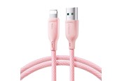 USB-kabel - Joyroom Multi-Color Series S-A34 USB-A / Lightning 3A cable 1m - pink - 6941237110510