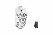 Mus - WLMouse Beast X Max (Solid Side + Omron) / Wireless 8K / Magnesium - Gamingmus - Optic - 5 knappar - Vit - MAX-Milky White-O-SHIXIN
