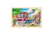 Pusselspel - Goki Wooden Jigsaw Puzzle Fire Brigade 24 pcs. Golv - 4013594573184