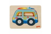 Pusselspel - Goki Wooden Layer Puzzle Car 5 pcs. Trä - 57304