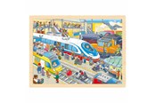 Pusselspel - Goki Wooden Puzzle Train Station 96 pcs. Trä - 57316